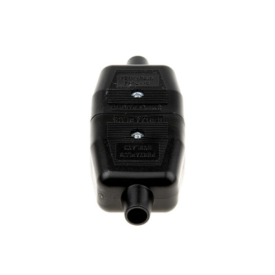2 Pole Cable Mount Female, Male Mains Inline Connector Rated At 10A