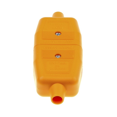 2 Pole Cable Mount Female, Male Mains Inline Connector Rated At 10A