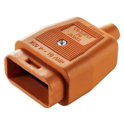 2 Pole Cable Mount Female, Male Mains Inline Connector Rated At 10A