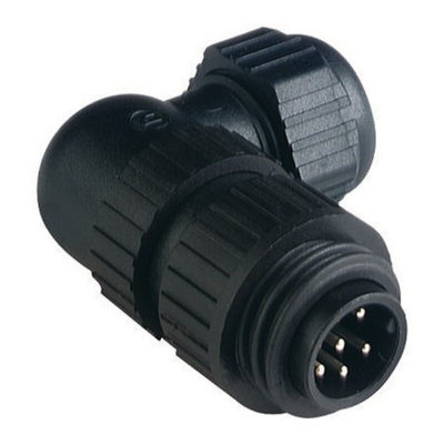 Hirschmann, CA IP66, IP67 Black Screw 6 + PE Angled Industrial Power Plug, Rated At 10A, 230 V, 400 V
