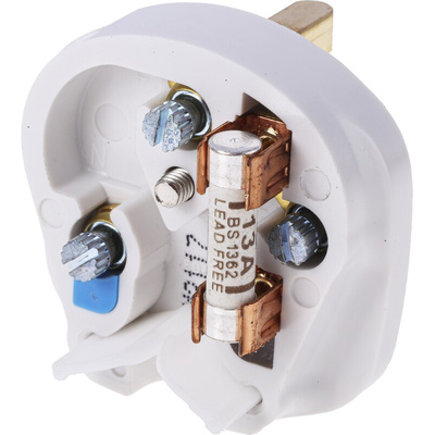 MK Electric UK Mains Plug, 13A, Cable Mount