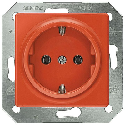 Siemens, DELTA IP20 Orange Screw Socket Socket, Rated At 16A, 250 V