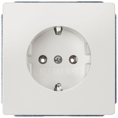 Siemens IP20 White Socket Socket, Rated At 16A, 250 V