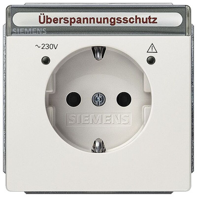 Siemens IP20 White Socket Socket, Rated At 16A, 250 V