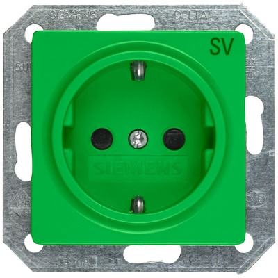 Siemens IP20 Green Socket Socket, Rated At 16A, 250 V