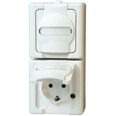 Kopp White Socket, Rated At 16A, 250 V