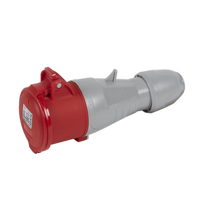 Legrand, P 17 Tempra Pro IP44 Red 2P+E Industrial Power Socket, Rated At 32A, 415 V No