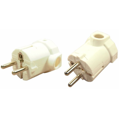 German Mains Plug, 16A, Cable Mount, 250 V ac
