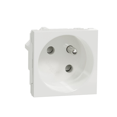 Schneider Electric, New Unica IP3X White Flush Mount 2P+E Socket Socket, Rated At 16A, 250 V
