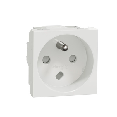 Schneider Electric, New Unica IP3X White Flush Mount 2P+E Socket Socket, Rated At 16A, 250 V
