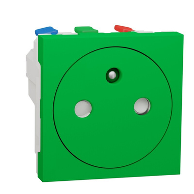 Schneider Electric, New Unica IP4X Green Flush Mount 2P+E Socket Socket, Rated At 16A, 250 V