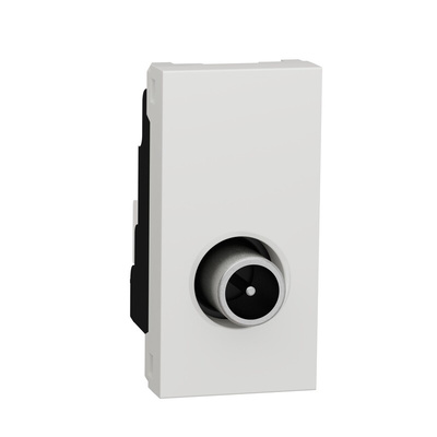 Schneider Electric, New Unica IP20 White Flush Mount Vertical Socket Socket