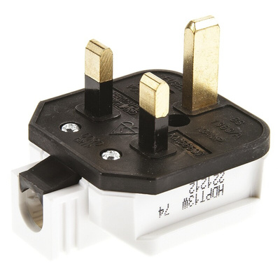 Masterplug UK Mains Plug, 13A, Cable Mount, 250 V ac