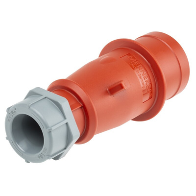 MENNEKES, AM-TOP IP44 Red Cable Mount 3P + N + E Industrial Power Plug, Rated At 32A, 400 V