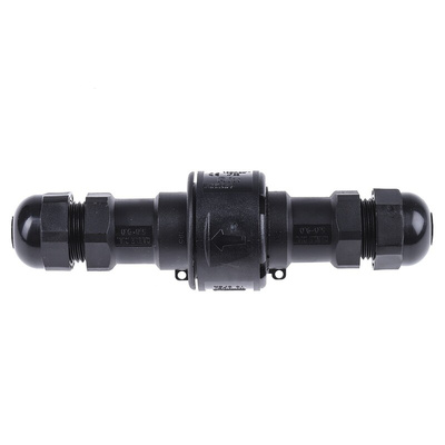 3 Pole IP68 Rating Cable Mount Female, Male Mains Inline Connector Rated At 16A