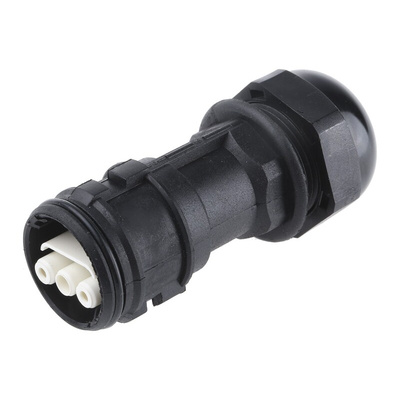 3 Pole IP68 Rating Cable Mount Female IEC Adaptor Rated At 16A