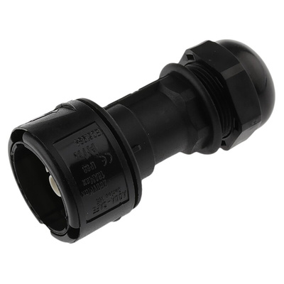 3 Pole IP68 Rating Cable Mount Male Mains Inline Connector Rated At 16A