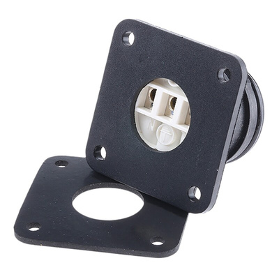 3 Pole IP68 Rating Panel Mount Male IEC Connector Rated At 16A