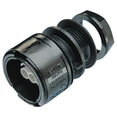 3 Pole IP68 Rating Panel Mount Female IEC Connector Rated At 16A