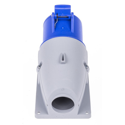 ABB, Easy & Safe IP44 Blue Wall Mount 2P + E Right Angle Industrial Power Socket, Rated At 32A, 230 V