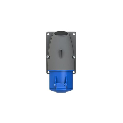 ABB, Easy & Safe IP44 Blue Wall Mount 2P + E Right Angle Industrial Power Socket, Rated At 32A, 230 V