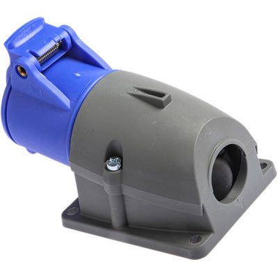 ABB, Easy & Safe IP44 Blue Wall Mount 2P + E Right Angle Industrial Power Socket, Rated At 16A, 230 V