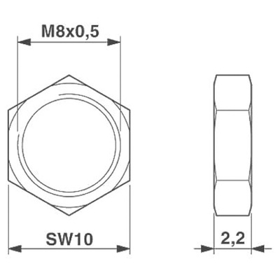 Phoenix Contact Flat Nut for use with Flush Type Connector