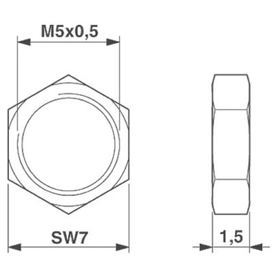 Phoenix Contact Flat Nut for use with Flush Type Connector