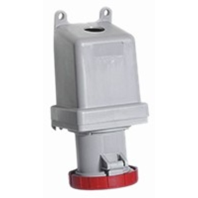 Amphenol Industrial, Tough & Safe IP67 Red Panel Mount 3P + E Industrial Power Socket, Rated At 64A, 415 V