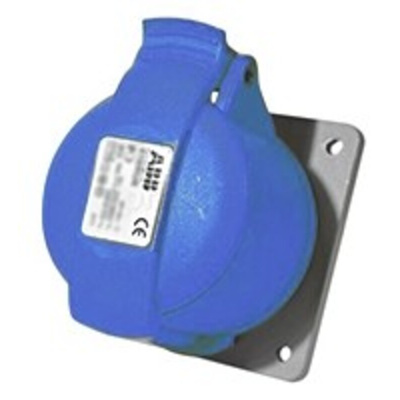 ABB, CMA IP44 Blue Panel Mount 2P + E Industrial Power Socket, Rated At 32A, 230 V