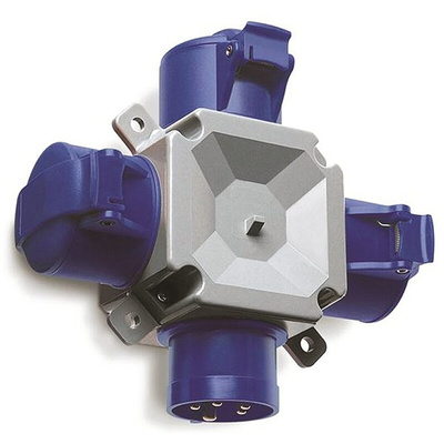 ABB IP44 Blue 1 x 2P + E, 3 x 2P + E Distribution Unit Plug, Socket, Rated At 16A, 200 → 250 V