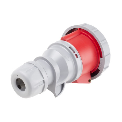 Scame, Optima Seven IP66, IP67 Red Cable Mount 6P + E Industrial Power Socket, Rated At 32A, 415 V