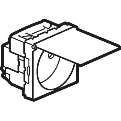 Legrand White 1 Gang Plug Socket, 16A, Type E - French, Indoor Use