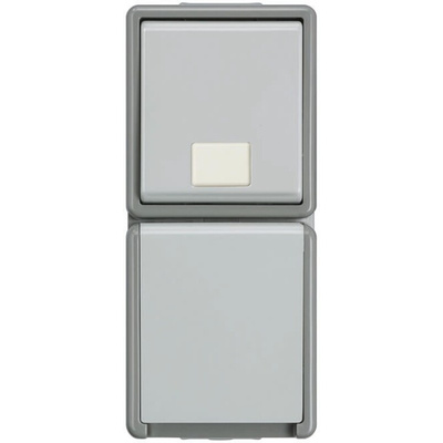 Siemens Grey 1 Gang Plug Socket, 16A, Type F - German Schuko, Outdoor Use
