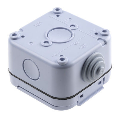 Timeguard Light Grey 1 Gang Plug Socket, 0 Poles, 13A, Type G - British, Outdoor Use