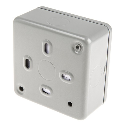 MK Electric Grey 1 Gang Key Operated Socket Switch, 2 Poles, 20A