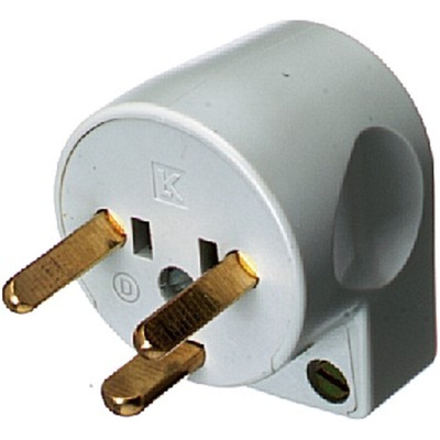 LK Denmark Mains Plug, 10A, Cable Mount, 250 V ac