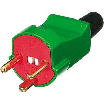 LK Denmark Mains Plug, 10A, Cable Mount, 250 V ac