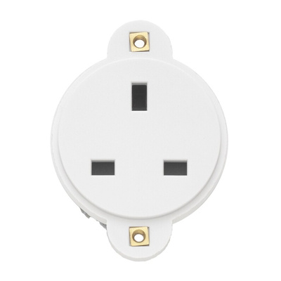 Contactum White 1 Gang Plug Socket, 2 Poles, 13A, Type G - British, Indoor Use