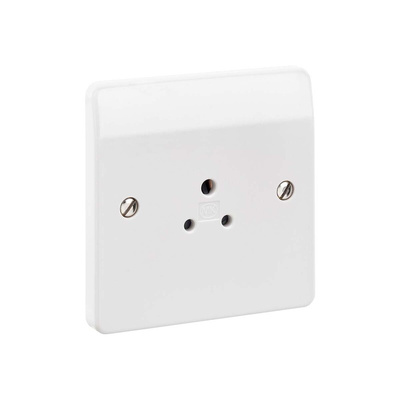 MK Electric White 1 Gang Electrical Socket, 2A