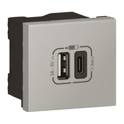 Legrand 2 Gang USB Socket, 2 Poles, 3A, Indoor Use