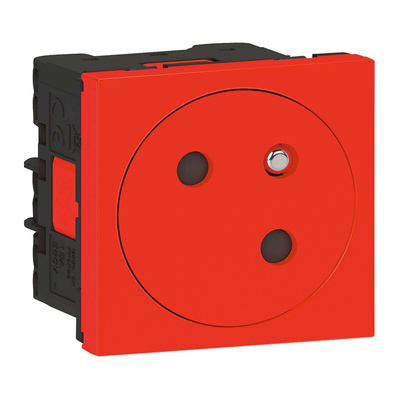 Legrand Red 1 Gang Plug Socket, 16A, Indoor Use