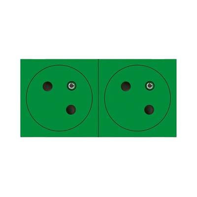 Legrand Green 2 Gang Plug Socket, 16A, Indoor Use