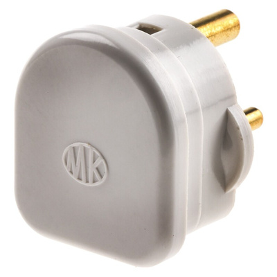 MK Electric UK Mains Plug, 2A, Cable Mount