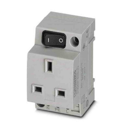 Phoenix Contact Mains Sockets, 13A, DIN Rail, 250 V