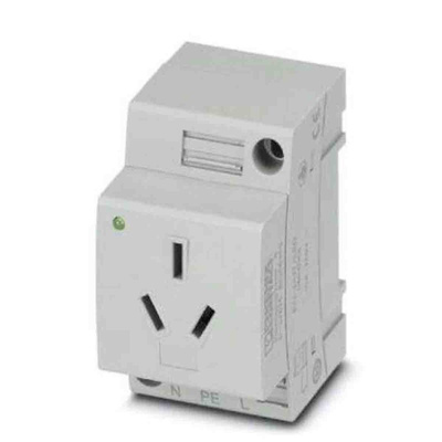 Phoenix Contact Chinese Mains Sockets, 10A, DIN Rail, 250 V
