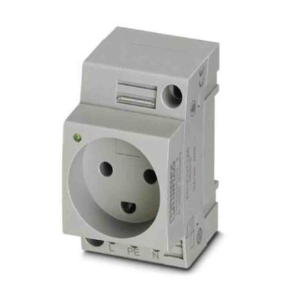 Phoenix Contact Denmark Mains Sockets, 16A, DIN Rail, 250 V