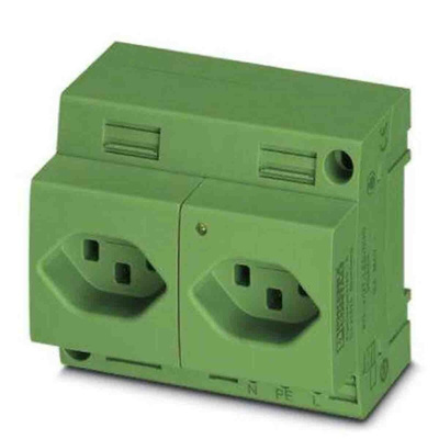 Phoenix Contact Swiss Mains Sockets, 16A, DIN Rail, 250 V