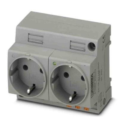 Phoenix Contact German Mains Sockets, 16A, DIN Rail, 250 V