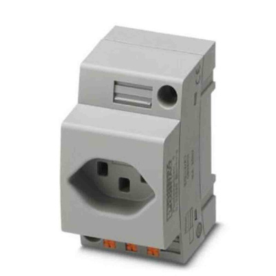 Phoenix Contact Swiss Mains Sockets, 16A, DIN Rail, 250 V